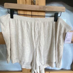 Auden High Waist Cream Shorts